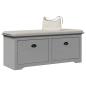 Preview: ARDEBO.de - Flurbank BODO Grau 114x40x45 cm
