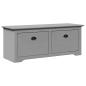Preview: Flurbank BODO Grau 114x40x45 cm