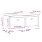 Preview: Flurbank BODO Grau 114x40x45 cm