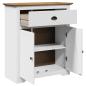 Preview: Flurschrank BODO Weiß und Braun 80x35x90 cm
