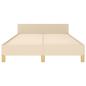 Preview: Bettgestell ohne Matratze Creme 120x200 cm Stoff