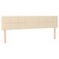 Preview: Boxspringbett mit Matratze Creme 200x200 cm Stoff
