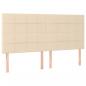 Preview: Boxspringbett mit Matratze Creme 200x200 cm Stoff