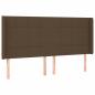 Preview: Boxspringbett mit Matratze & LED Dunkelbraun 200x200 cm Stoff