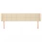 Preview: Kopfteil mit Ohren Creme 203x23x78/88 cm Stoff