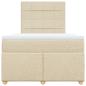 Preview: Boxspringbett mit Matratze Creme 120x200 cm Stoff