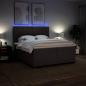 Preview: Boxspringbett mit Matratze Dunkelbraun 200x200 cm Stoff