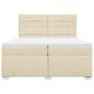Preview: Boxspringbett mit Matratze Creme 200x200 cm Stoff