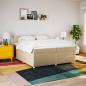 Preview: Boxspringbett mit Matratze Creme 200x200 cm Stoff