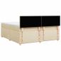 Preview: Boxspringbett mit Matratze Creme 200x200 cm Stoff