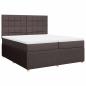Preview: Boxspringbett mit Matratze Dunkelbraun 200x200 cm Stoff