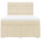 Preview: Boxspringbett mit Matratze Creme 160x200 cm Stoff