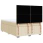 Preview: Boxspringbett mit Matratze Creme 160x200 cm Stoff