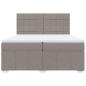 Preview: Boxspringbett mit Matratze Taupe 200x200 cm Stoff