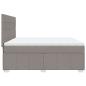 Preview: Boxspringbett mit Matratze Taupe 200x200 cm Stoff