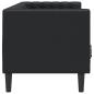 Preview: Chesterfield-Sofa 3-Sitzer Schwarz Kunstleder