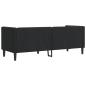 Preview: Chesterfield-Sofa 3-Sitzer Schwarz Kunstleder