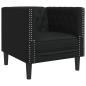 Preview: 3-tlg. Chesterfield-Sofa-Set Schwarz Kunstleder