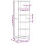 Preview: Bücherregal Braun Eichen-Optik 60x35x170,5 cm Holzwerkstoff