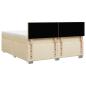 Preview: Boxspringbett mit Matratze Creme 200x200 cm Stoff