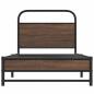 Preview: Bettgestell ohne Matratze 107x203 cm Braun Eichen-Optik