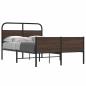 Preview: ARDEBO.de - Bettgestell ohne Matratze 140x200 cm Braun Eichen-Optik