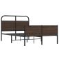 Preview: Bettgestell ohne Matratze 140x200 cm Braun Eichen-Optik