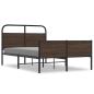 Preview: Bettgestell ohne Matratze 140x200 cm Braun Eichen-Optik