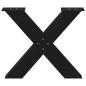Preview: Couchtischbeine X-Form 2 Stk. Schwarz 50x(42-43) cm Stahl