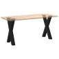 Preview: Esstischbeine X-Form 2 Stk. Schwarz 50x(72-73) cm Stahl