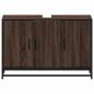 Preview: Waschbeckenunterschrank Braun Eichen-Optik 90x33x60 cm