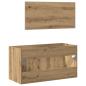 Preview: ARDEBO.de - Badschrank mit Spiegel Artisan-Eiche Holzwerkstoff