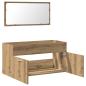 Preview: Badschrank mit Spiegel Artisan-Eiche Holzwerkstoff
