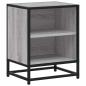 Preview: Nachttisch Grau Sonoma 40x31x50 cm Holzwerkstoff und Metall