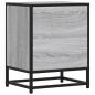 Preview: Nachttisch Grau Sonoma 40x31x50 cm Holzwerkstoff und Metall