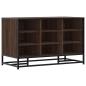Preview: Schuhbank Braun Eichen-Optik 84x40x53,5 cm Holzwerkstoff Metall