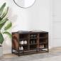 Preview: Schuhbank Braun Eichen-Optik 84x40x53,5 cm Holzwerkstoff Metall