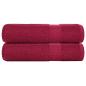 Preview: ARDEBO.de - Badetücher 2 Stk. Bordeauxrot 100x150cm 360 g/m² 100% Baumwolle
