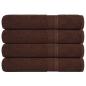 Preview: ARDEBO.de - Saunatücher 4 Stk. Braun 80x200 cm 360 g/m² 100% Baumwolle