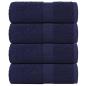 Preview: ARDEBO.de - Gästetücher 4 Stk. Marineblau 30x50 cm 360 g/m² 100% Baumwolle