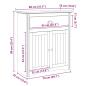 Preview: Flurschrank BODO Grau 80x35x90 cm