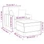 Preview: Sessel mit Hocker Creme 60 cm Stoff