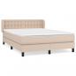 Preview: ARDEBO.de - Boxspringbett Matratze Cappuccino-Braun 140x190cm Kunstleder