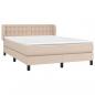 Preview: Boxspringbett Matratze Cappuccino-Braun 140x190cm Kunstleder