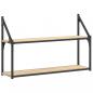 Preview: Wandregal 2 Fächer Sonoma-Eiche 80x21x51 cm Holzwerkstoff