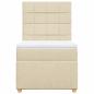 Preview: Boxspringbett mit Matratze Creme 100x200 cm Stoff