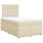 Preview: Boxspringbett mit Matratze Creme 120x190 cm Stoff