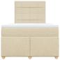 Preview: Boxspringbett mit Matratze Creme 120x190 cm Stoff