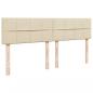 Preview: Boxspringbett mit Matratze Creme 200x200 cm Stoff