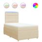 Preview: Boxspringbett mit Matratze Creme 120x200 cm Stoff